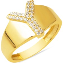 Harem Altın 14 Ayar Altın Y Harf Yüzük YZK434