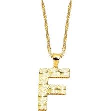 Harem Altın Üç Boyutlu F Harf Kolye KLY1978