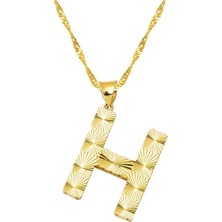 Harem Altın Üç Boyutlu H Harf Kolye KLY1979