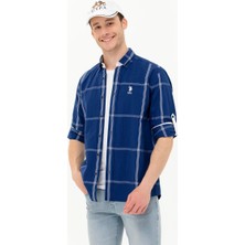 U.s. Polo Assn.  Pamuk Beyaz Kareli Erkek Gömlek