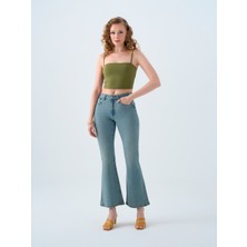 Loft Long Flare Slim Fit Kadın Pantolon