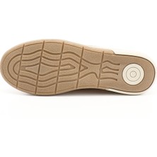 Kadın Bej Rok Hakiki Deri Comfort Loafer