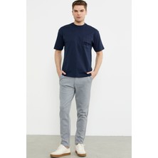 Sementa Beli Lastikli Dar Paça Pantolon - Gri