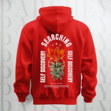 Parshey Self Discovery Baskılı Kapüşonlu Oversize Sweatshirt Hoodie Kalın Kumaş 3 Iplik Şardonlu