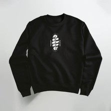 Parshey Live It Up Deseni Baskılı Bisiklet Yaka Sweatshirt Kalın Kumaş 3 Iplik