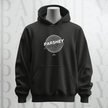 Parshey Dünya Deseni Baskılı Kapüşonlu Sweatshirt Hoodie Yünlü Kalın Kumaş 3 Iplik Şardonlu