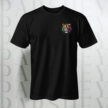 Parshey Kaplan Desenli  Yarım Kollu Bisiklet Yaka  Pamuk Oversize T-Shirt