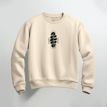 Parshey Live It Up Deseni Baskılı Bisiklet Yaka Sweatshirt Kalın Kumaş 3 Iplik