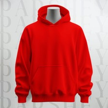 Parshey Baskısız Kapüşonlu Sweatshirt Hoodie Kalın Kumaş 3 Iplik Şardonlu