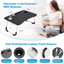 Laptop Sehpası Usbli Yatak Masası Mdf Laptop Masası  Çalışma Yatak Sehpası Laptop Çalışma Masası