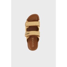 Guess Fadelize Çift Bantlı Logolu Terlik FLJFDEFAP19 Bayan Terlik Fljfde FAP19 Tan