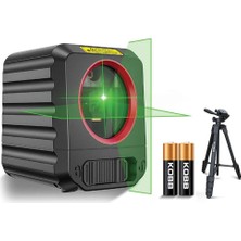 KOBB KBL90GTP Yatay ve Dikey Otomatik Hizalamalı Yeşil Çapraz Çizgi Lazer Distomat 30 mt + Tripod