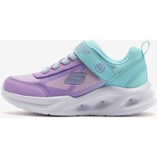 Skechers Skechers Sola Glow - Ombre Deluxe Büyük Kız Çocuk Turkuaz/Lavanta Işıklı Spor Ayakkabı 303714L Tqlv