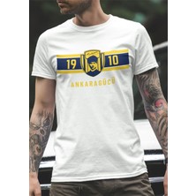 Ankaragücü 1910 Bisiklet Yaka Yüksek Kalite Baskılı Beyaz T-Shirt