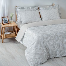 Green Black Fiorina Çift Kişilik Nevresim Takımı  Pamuk 210 Tc 83 Tel Saten Digital Baskılı Bej