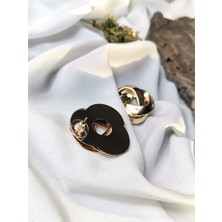 Luna Jewelry Kadın Gold Renk Eternal Knot 316L Çelik Küpe