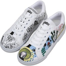 Dogo Kadın Vegan Deri Beyaz Sneakers - I Was Here Tasarım