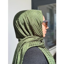 Dama Desen Şal Haki Yeşili