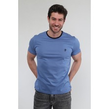E-Blue - Mavi T-Shirt