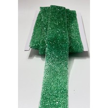 Yeşil Ütüyle Yapışan Şerit Taş Boncuk 4 cm