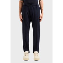 Emporio Armani Streç Regular Fit Yüksek Bel Düz Paça Çımalı Dokuma Pantolon Erkek Pantolon EM000440 TE13603 UB109