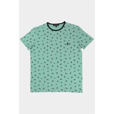 Leaf - Yeşil Desenli T-Shirt