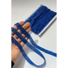 Bebe Mavi  Ütüyle Yapışan Şerit Taş Boncuk1,5 cm
