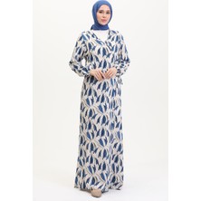Yandan Bağlamalı Namaz Elbisesi 4483AJ-02 Indigo