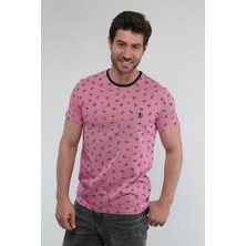 Rose - Pembe Desenli T-Shirt