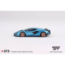 Mini Gt 1/64 Lamborghini Sián Fkp 37 Blu Aegir