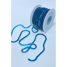 Turkuaz Beyoğlu Swarosvki Şerit Taş Boncuk SS12