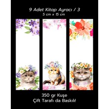 9'lu Kitap Ayracı Seti - Kediler
