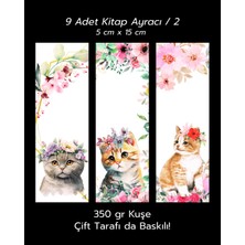 9'lu Kitap Ayracı Seti - Kediler