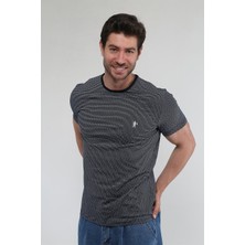 Indigo Stripes - Lacivert Cizgili T-Shirt