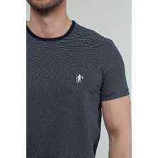 Indigo Stripes - Lacivert Cizgili T-Shirt