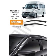 Pikno Tasarım Mercedes Sprinter W901 Kasa Fitil Üstü 1995-2006 Arası Kromlu Cam Rüzgarlığı 2'li