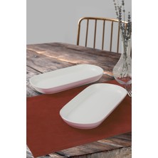 Keramika Mat Beyaz Noyan Kayık Tabak 26 Cm 2 Adet