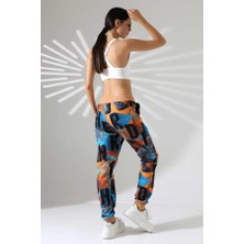Mosranic Kadın Karışık Desen Jogger Lastik Paça Sokak Stili Slim Eşofman Altı  Ck 206