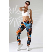 Mosranic Kadın Karışık Desen Jogger Lastik Paça Sokak Stili Slim Eşofman Altı  Ck 206