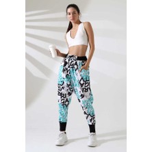 Mosranic Kadın Karışık Desen Yarım Şalvar Sokak Stili Eşofman Altı  Jp 701