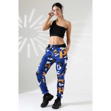 Mosranic Kadın Karışık Desen Jogger Lastik Paça Sokak Stili Slim Eşofman Altı  Ck 207