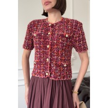 Magarde Tüvit Premium Ceket- Bordo