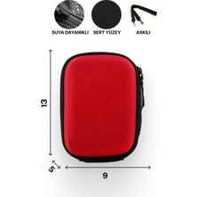 Betic Hard Disk Taşıma Çantası, 2,5", Sert Yüzey, Kırmızı