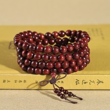 Perfect Kırmızı Sandal Ağacı Bilezik 108 Sandal Ağacı Siyah Boncuk Bilezik (Yurt Dışından)