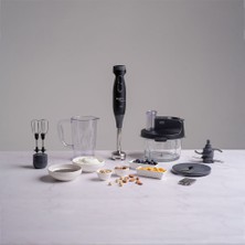 Leggno Gourmet Pro Cam Hazneli Blender Seti Siyah