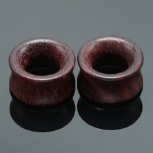 2 Adet Moda Ahşap Kulak Tıkacı Et Tünelleri Ölçüler 8-20MM Kulak Tragus Genişletici Gül Ağacı Bambu Mor Kalp Vücut Piercing Takı (Yurt Dışından)