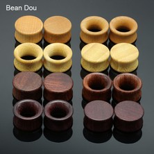 2 Adet Moda Ahşap Kulak Tıkacı Et Tünelleri Ölçüler 8-20MM Kulak Tragus Genişletici Gül Ağacı Bambu Mor Kalp Vücut Piercing Takı (Yurt Dışından)