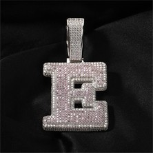 Hip Hop Mikro Kaplamalı 5A + Kübik Zirkonya Bling Buzlu Out Büyük Kacık Cz Mektubu Kolye Kolye Erkekler Için Rapçi Takı (Yurt Dışından)