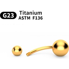 G23 Titanyum 14G Göbek Deliği Halkaları Zirkonyum Yüksek Cilalı Dişli Kaş Tırnakları Astm F136 Gövde 10 Adet Göbek Deliği (Yurt Dışından)