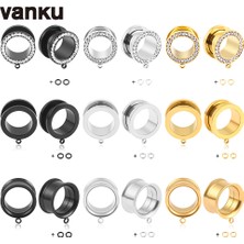 Vanku 10 Adet Paslanmaz Çelik Kendin Yap Sarkan Kulak Tıkacı Vücut Piercing Vida Tünelleri Gerdiriciler Vücut Takısı Küpe Genişletici (Yurt Dışından)